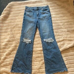 Women's Blue Flared Jeans